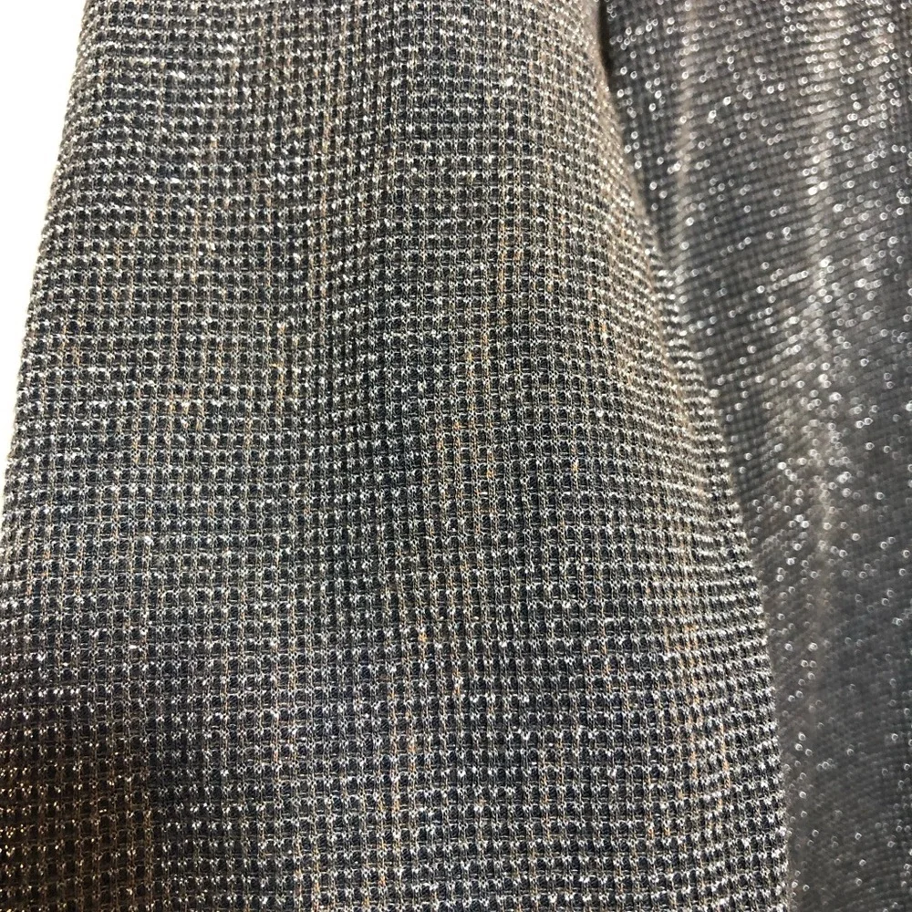 Crash & Burn Shimmering Charcoal Blouse with Lace Accents - Picture 4 of 9
